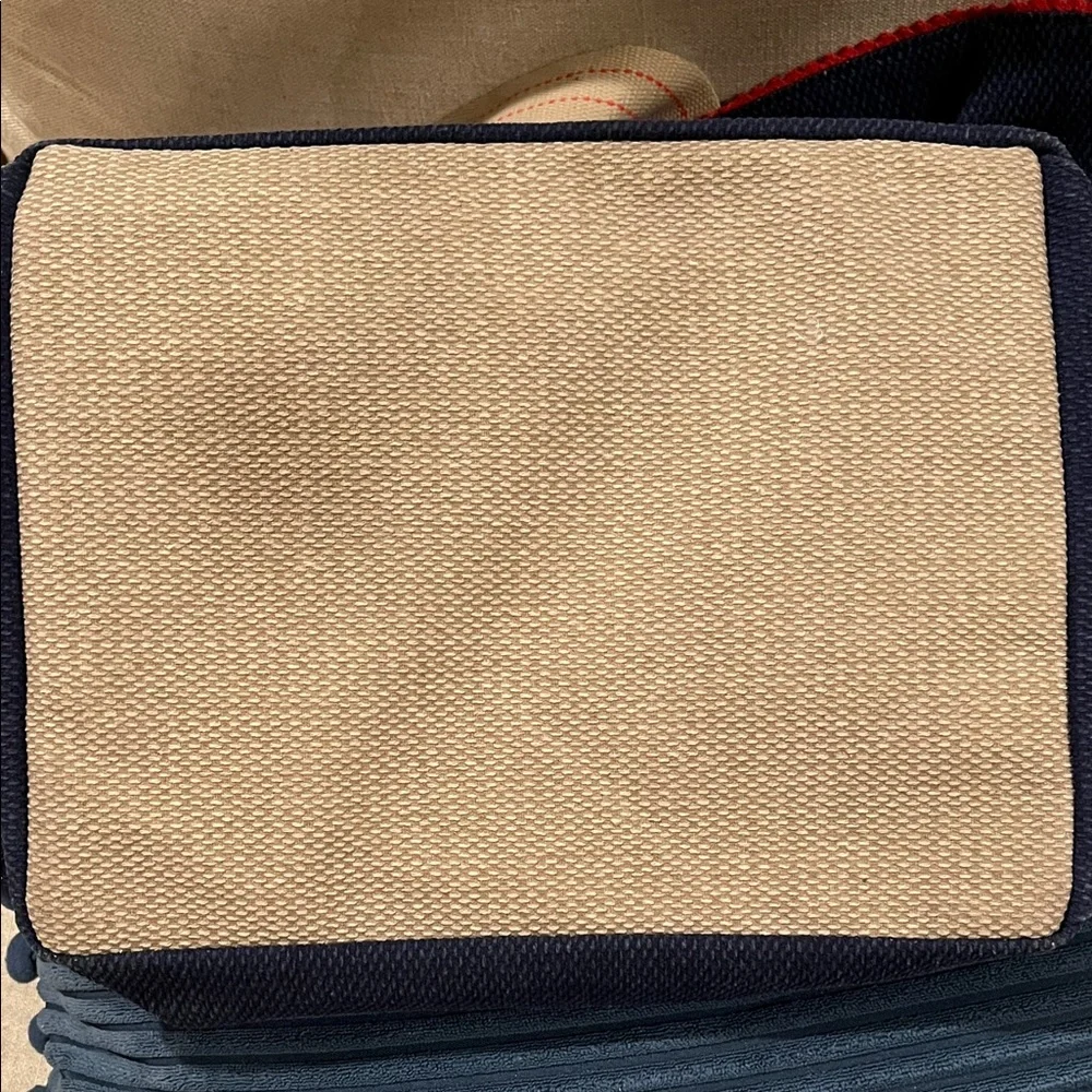Universal Thread Navy/Red Striped Reversible Canvas Tote/NWT